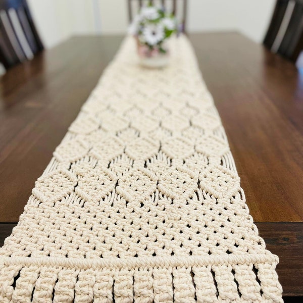 Macrame Table Runner Etsy