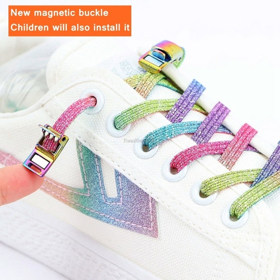 rainbow elastic laces