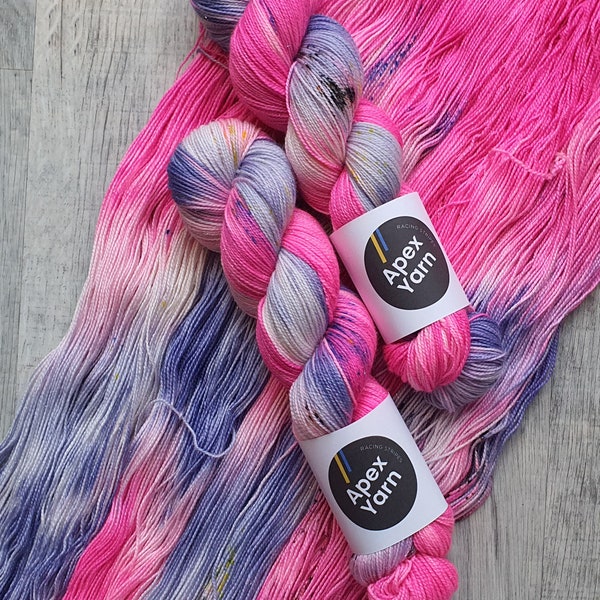 Sparkle Farts - Variegated - Hand dyed yarn - Superwash sock sparkle 75 Merino 20 Nylon 5 Silver Stellina Sparkle, fingering weight 100g