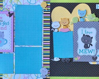 Cat Scrapbook Layout - Etsy