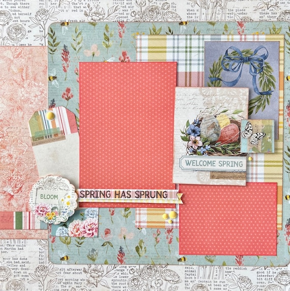 Spring Has Sprung 12x12 Scrapbook Layout Page Kit 