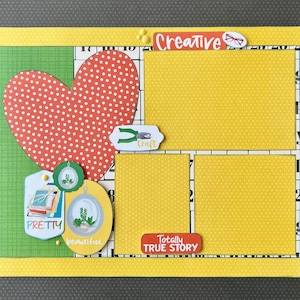 Crafty Vibes 12x12 Scrapbook Layout Page Kit