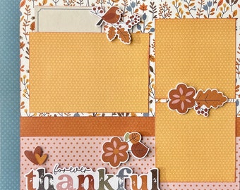 Forever Thankful 12x12 Scrapbook Page Layout Kit