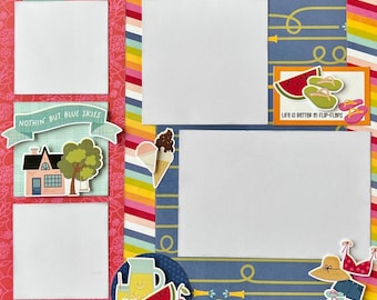 Summer Vibes 12x12 Scrapbook Page Layout Kit