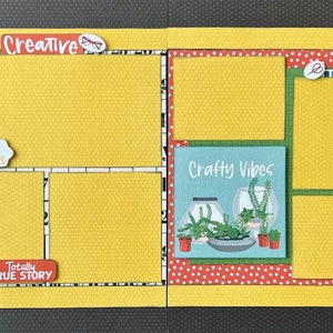Crafty Vibes 12x12 Scrapbook Layout Page Kit - Etsy