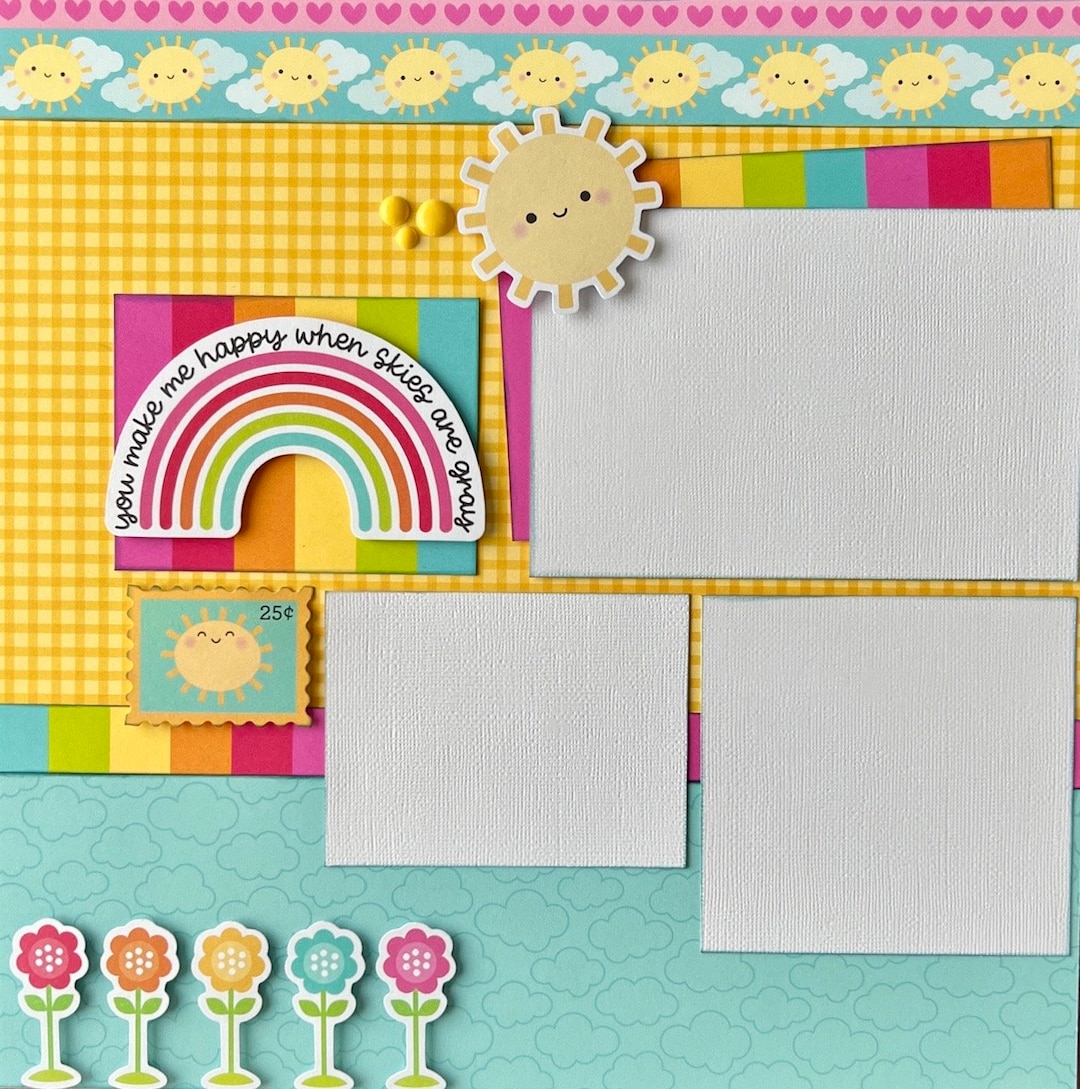 You Are My Sunshine 12x12 Scrapbook Layout Page Kit - Etsy