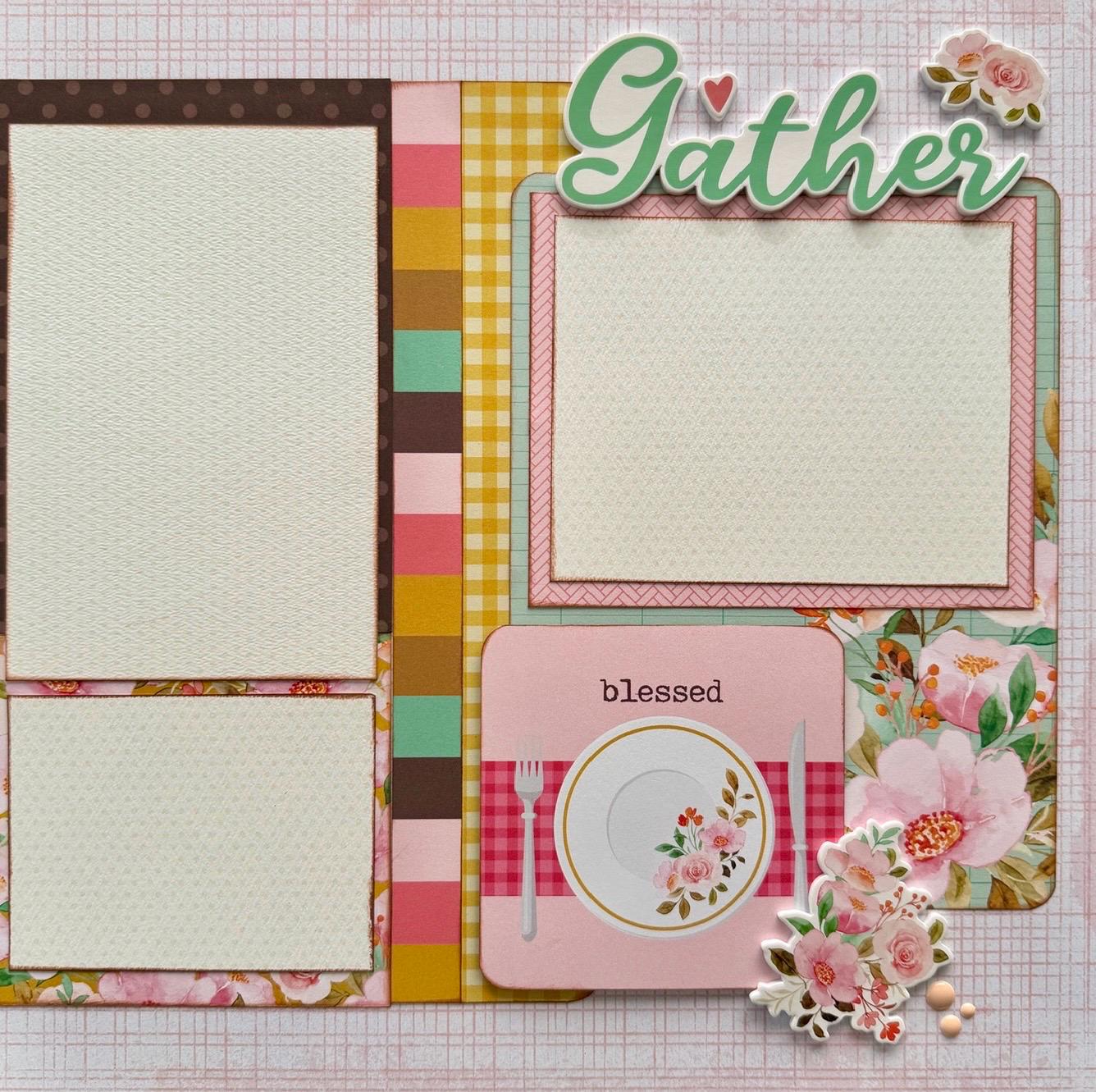 Gather 12x12 Scrapbook Page Layout Kit - Etsy