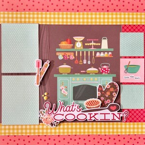 Whats Cookin 12x12 Scrapbook Page Layout Kit - Etsy