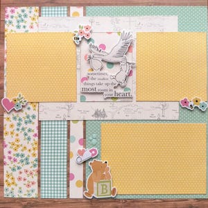 Sometimes the smallest things… scrapbook layout 2 page Kit baby