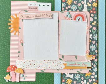 Easter Memories 12x12 Scrapbook Layout Page Kit Spring - Etsy