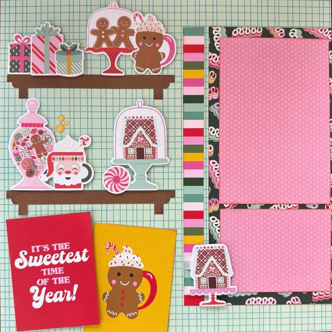It’s the Sweetest Time of Year 12x12 Scrapbook Layout Page Kit - Etsy