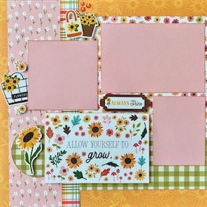 Allow yourself to grow 12x12 2 page layout kit fall