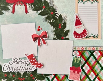 Merry Christmas 12x12 Scrapbook Layout Page Kit