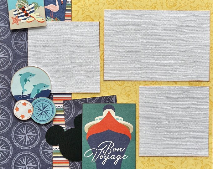 Let's Cruise 12x12 Scrapbook Page Layout Kit Travel - Etsy