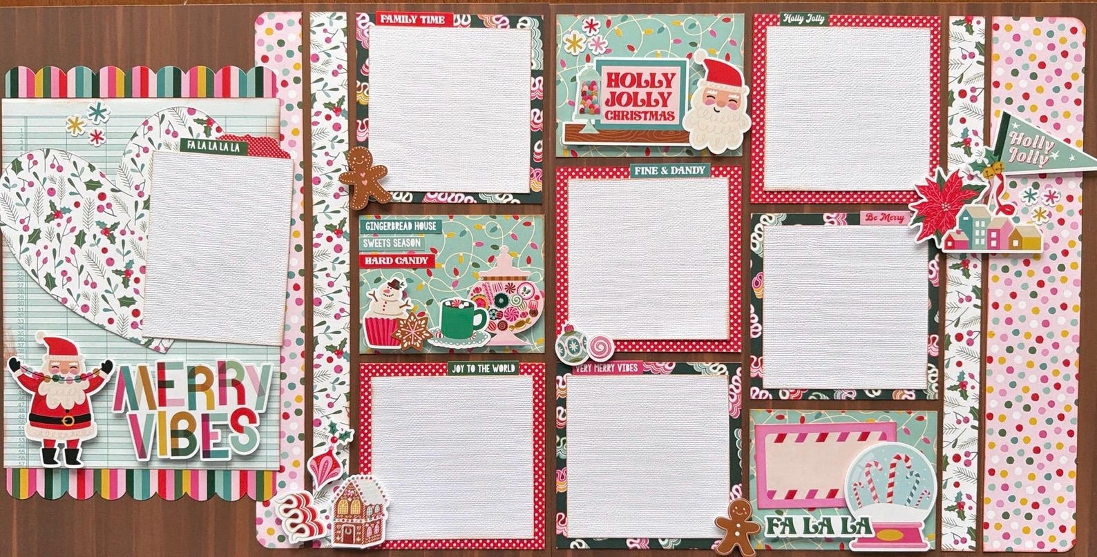 Merry Vibes 12x12 Scrapbook Layout Page Kit - Etsy