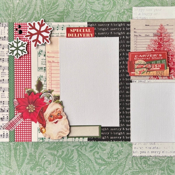 Dear Santa 12x12 Scrapbook Layout Page Kit Christmas