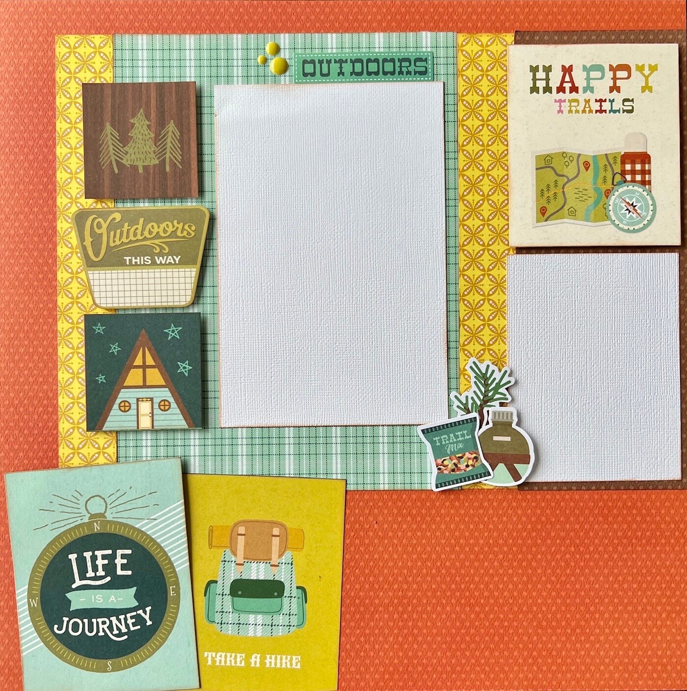 Life is a Journey 12x12 Scrapbook Premade Page Layout Sample - Etsy