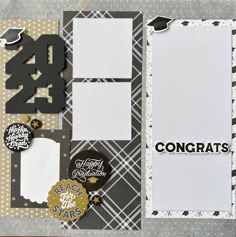 Happy Graduation 12x12 Scrapbook Page Layout Kit - Etsy