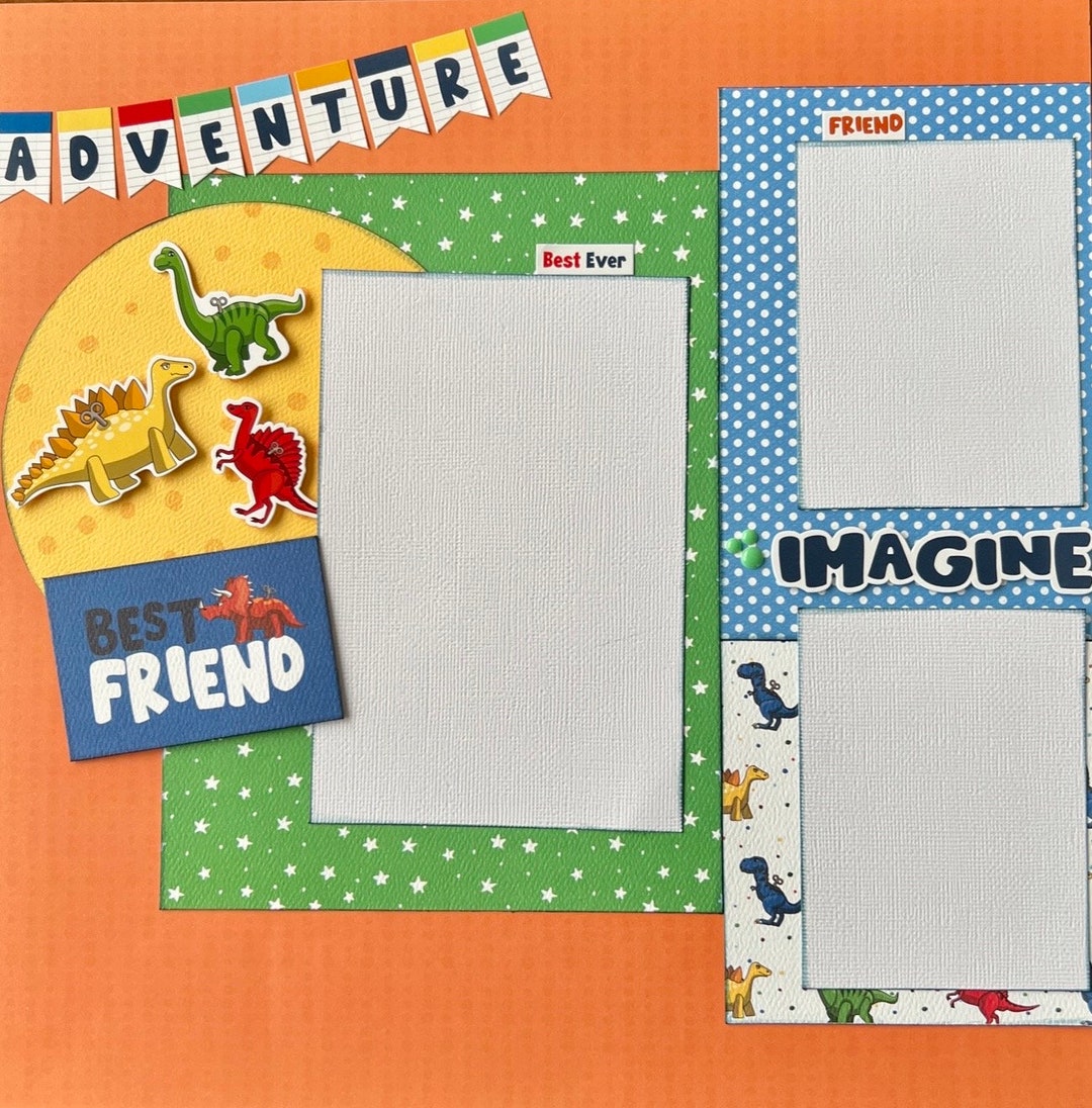 best-friend-12x12-scrapbook-page-layout-kit-boy-etsy