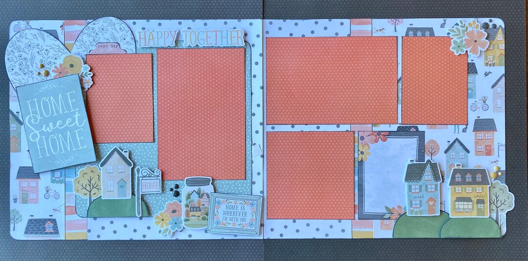 Happy Together 12x12 Premade Scrapbook Layout Page Sample - Etsy
