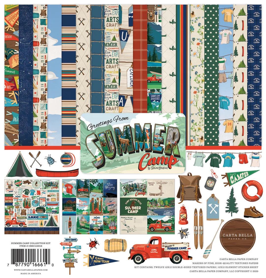 Carta Bella Summer Camp Scrapbook Collection - Etsy