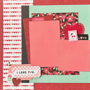 I Love You 12x12 Scrapbook Layout Page Kit