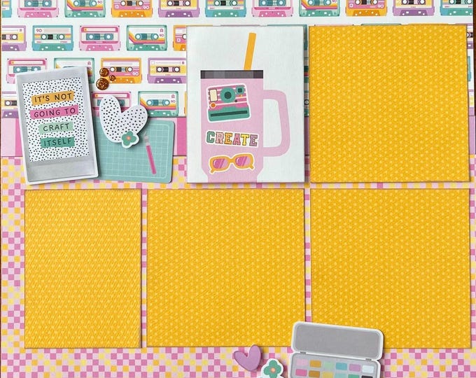 Crafty 12x12 Scrapbook Layout Page Kit - Etsy