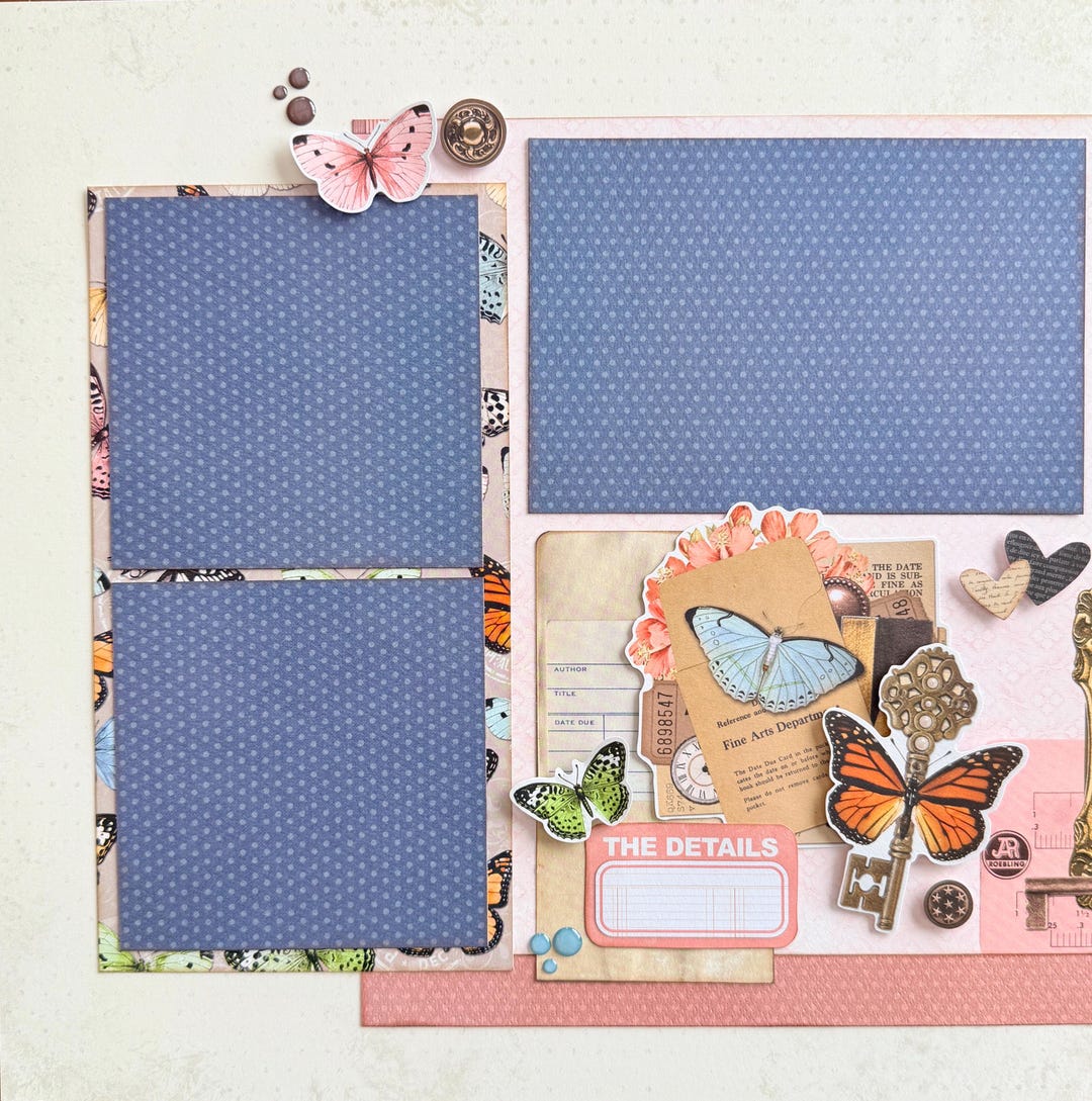 Timeless Moments 12x12 Scrapbook Layout Page Kit - Etsy