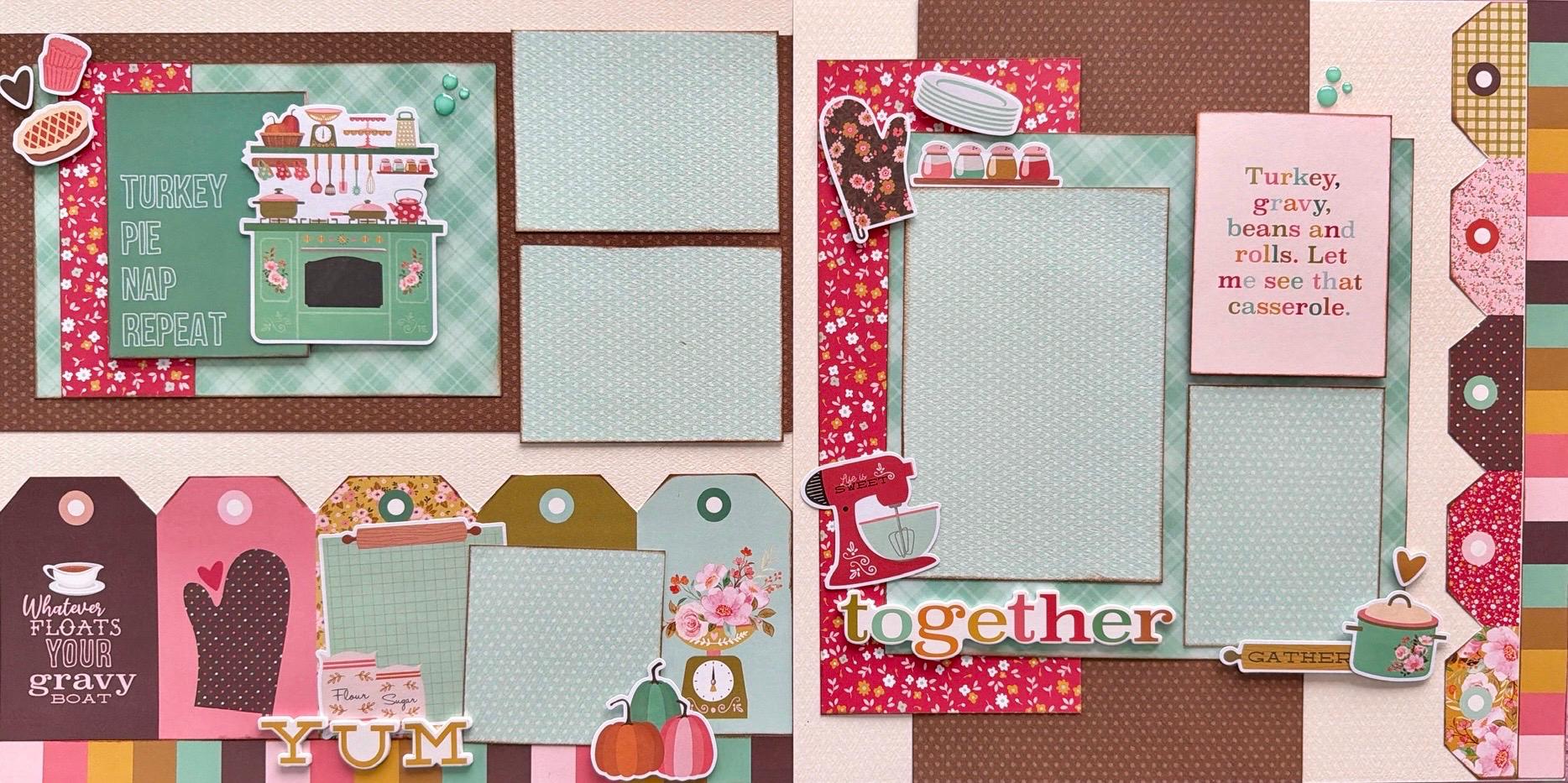 Turkey. Pie. Nap. Repeat. 12x12 Scrapbook Page Layout Kit - Etsy