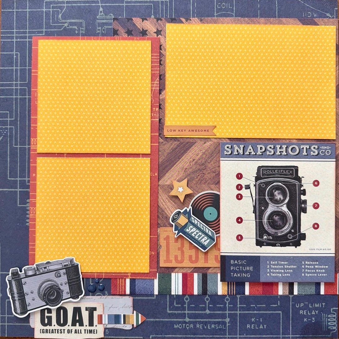 Legendary 12x12 Scrapbook Layout Page Kit - Etsy