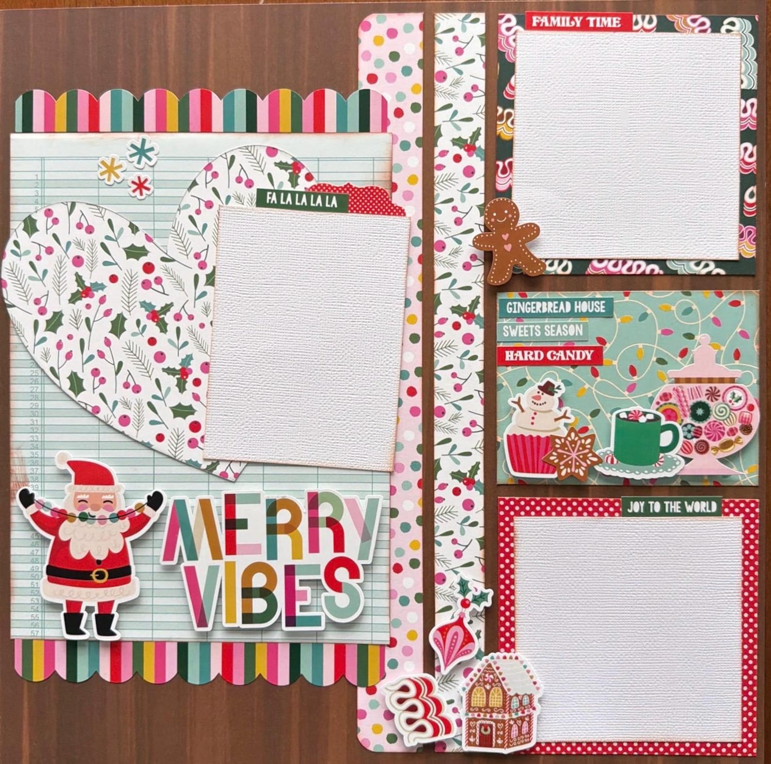 Merry Vibes 12x12 Scrapbook Layout Page Kit - Etsy