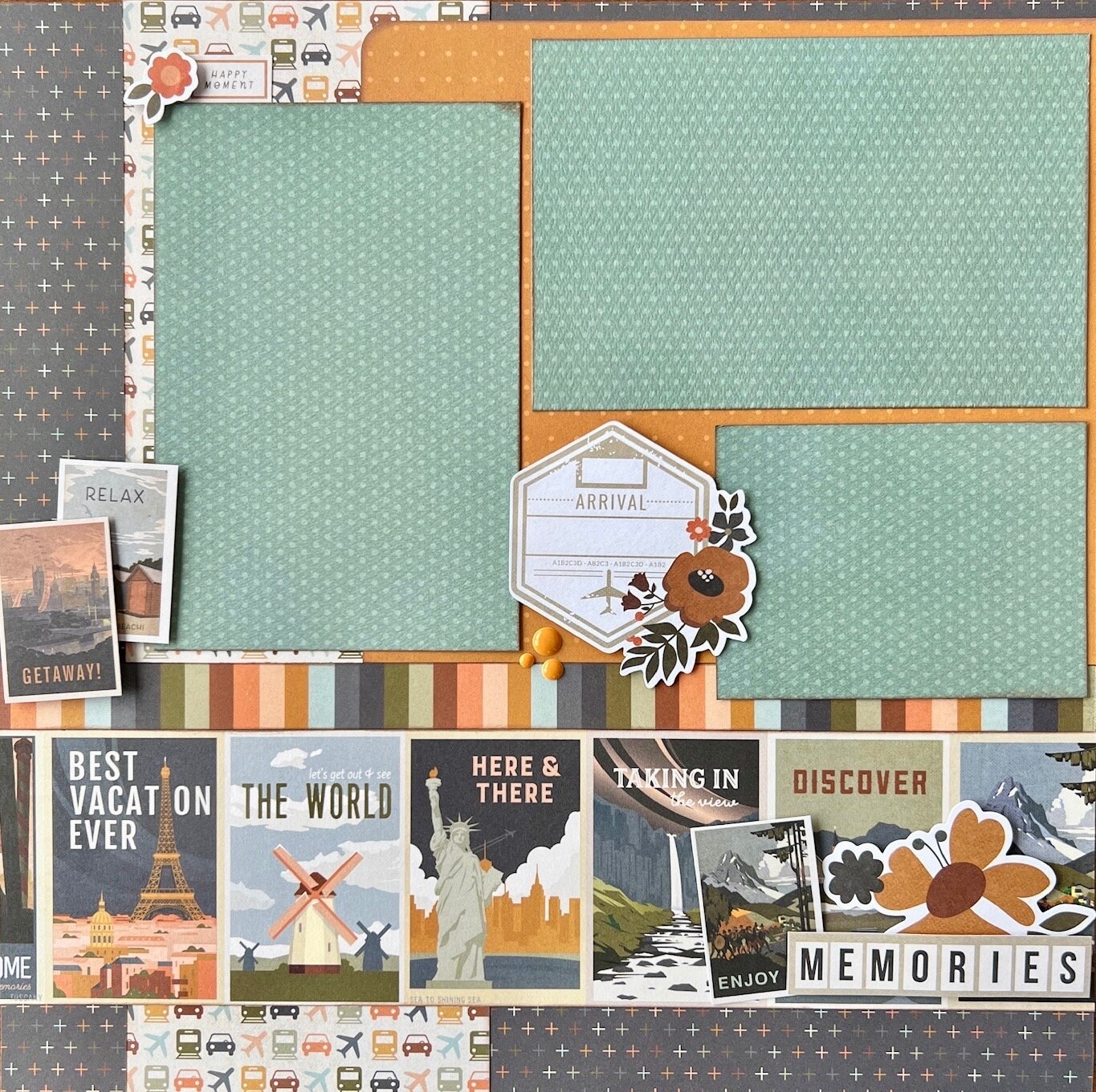 Go See Do 12x12 Scrapbook Page Layout Kit - Etsy