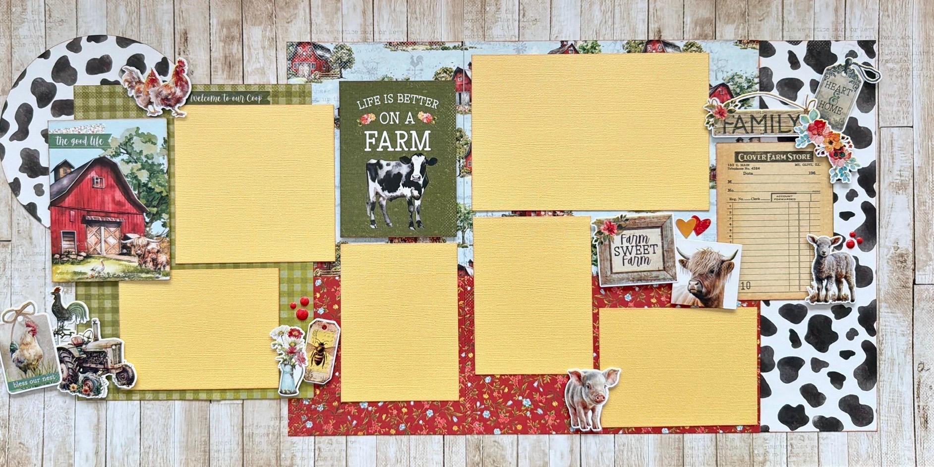 The Good Life (farm) 12x12 Scrapbook Page Layout Kit - Etsy