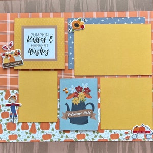 Hello Pumpkin 12x12 Scrapbook Page Layout Kit