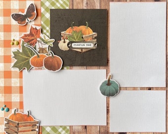 Carving Pumpkins 12x12 Scrapbook Layout Page Kit - Etsy