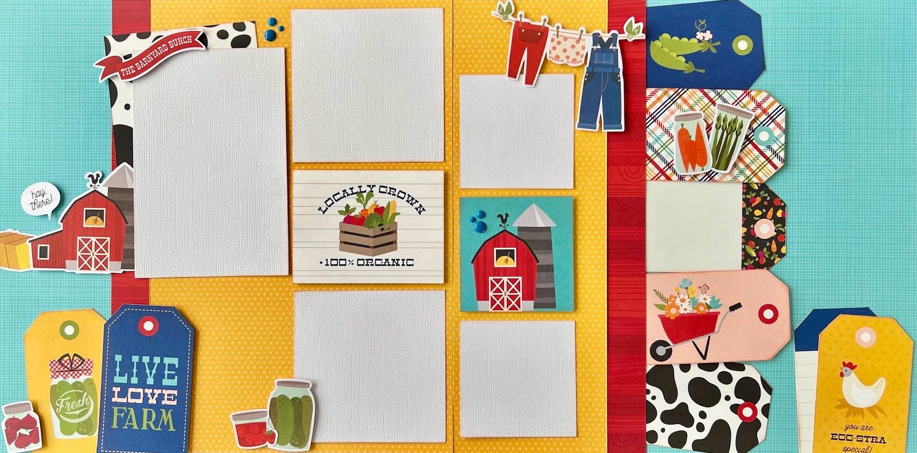 Live Love Farm 12x12 Scrapbook Page Layout Kit - Etsy