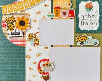 Farm Fresh 12x12 Scrapbook Page Layout Kit Fall Farm Harvest - Etsy