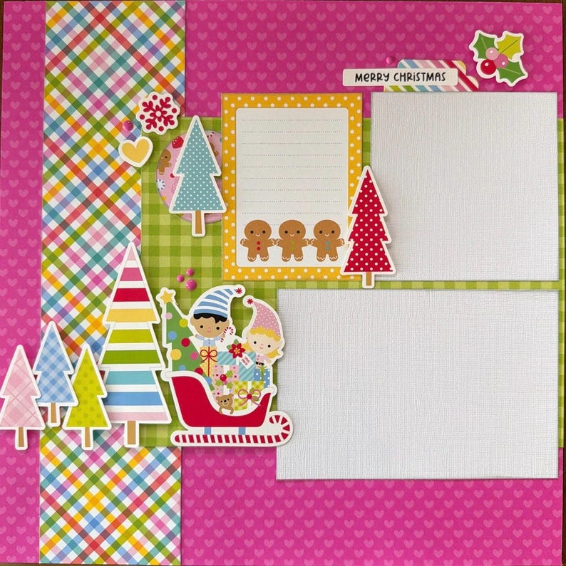 May Your Days Be Merry and Bright 12x12 Scrapbook Layout Page Kit - Etsy