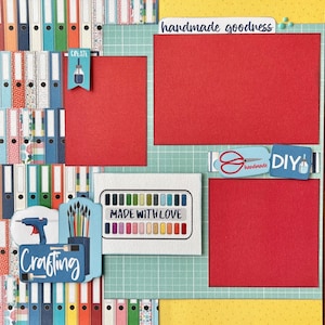 Made With Love 12x12 Scrapbook Layout Page Kit