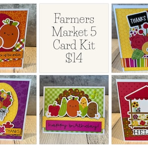 Farmers Market 5 DIY Greeting Card Kit - Etsy