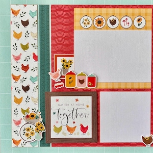 Gather at home together 12x12 2 page layout kit fall