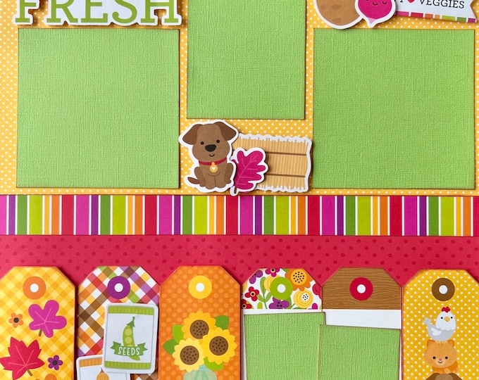 Happy Harvest 12x12 Scrapbook Layout Page Kit - Etsy