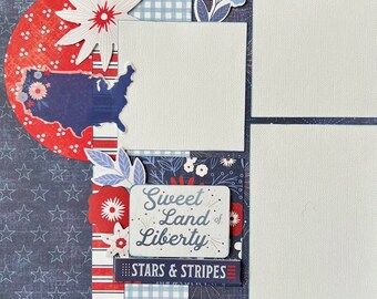 Vacay Vibes 12x12 Scrapbook Layout Page Kit Travel - Etsy