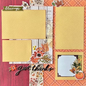 Gather Together 12x12 Scrapbook Page Layout Kit - Etsy