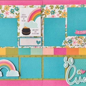 So Lucky 12x12 Scrapbook Layout Page Kit - Etsy