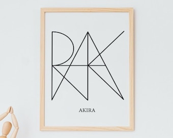 Customizable Name and Word Monogram / Creative Personalized Brand for Company or Personal / Tattoo, TikTok, Instagram Design / Printable