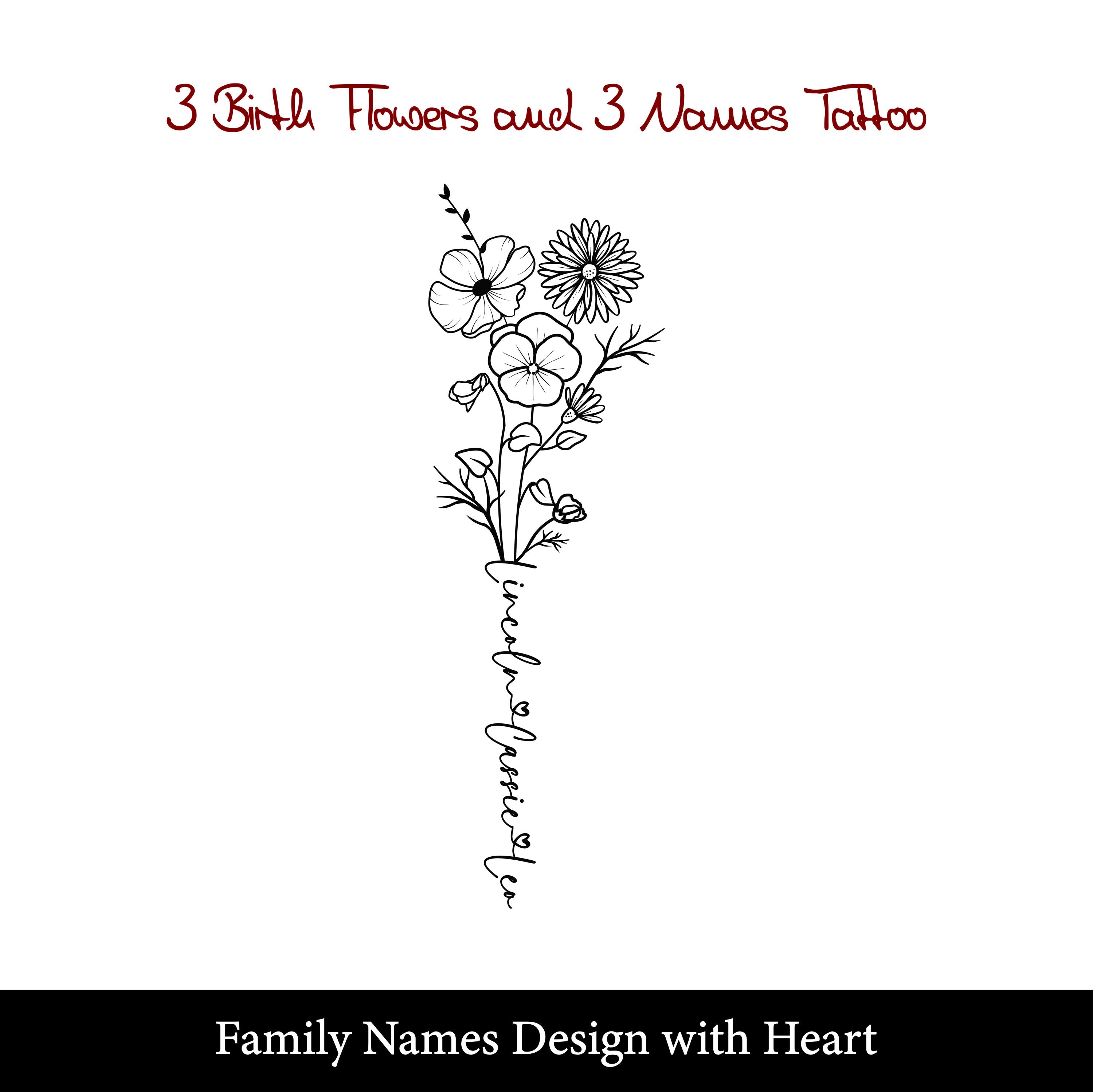 3 Birth Month Flower Tattoo Ideas