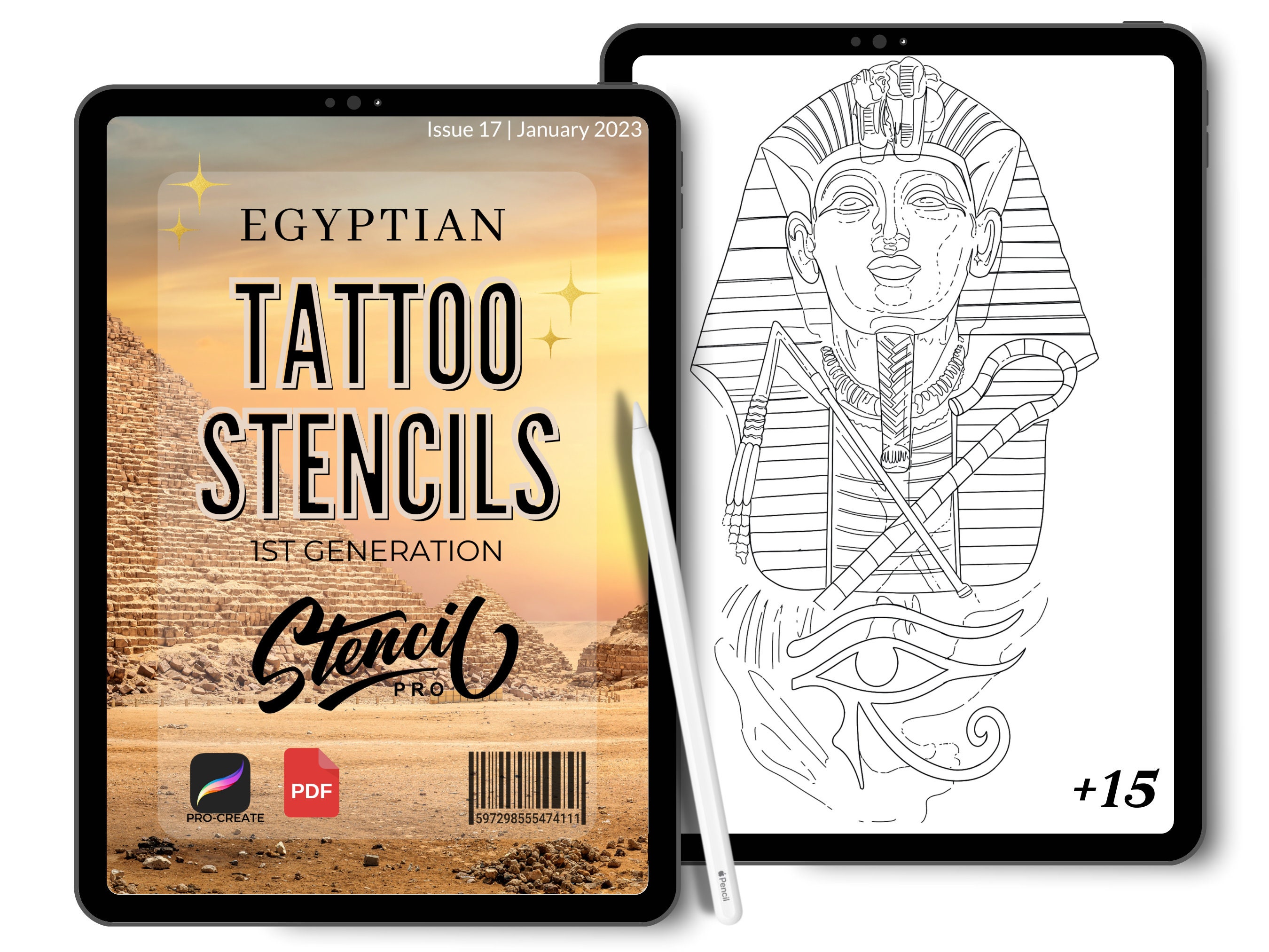 Egyptian god anubis tattoo design black and white Vector Image