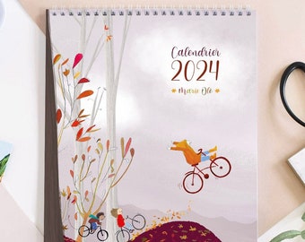 2024 calendar - illustration, humor, decoration, drawing, painting, gift, wall, stationery, paper,