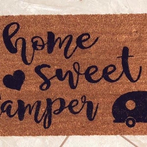Home sweet camper mat